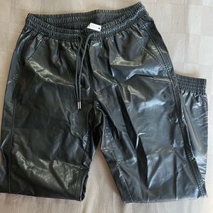 Black pleather pants